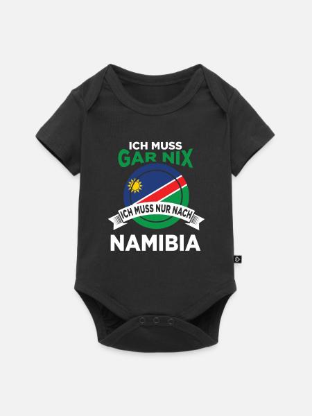 Afrika Namibia Geschenk Geschenkidee - Baby Premium Kurzarmbody - Schwarz