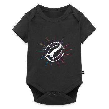 Roue du Rhône colorée avec gymnastique rhénane - Body à manches courtes Premium Bébé - noir - Devant