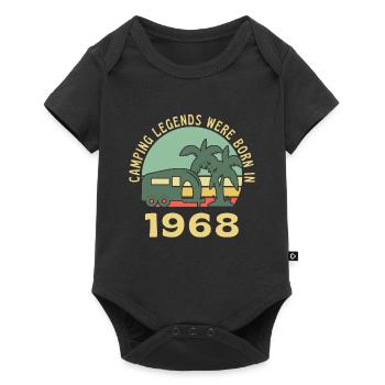 Camping Legends Born In 1968 Caravan - Baby Premium short-sleeve bodysuit - black - Front