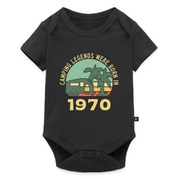 Camping Legends Born In 1970 Caravan - Baby Premium short-sleeve bodysuit - black - Front