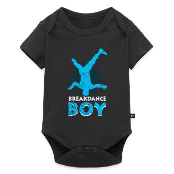 Breakdance Junge Tänzer Breakdancing - Baby Premium Kurzarmbody - Schwarz - Vorne