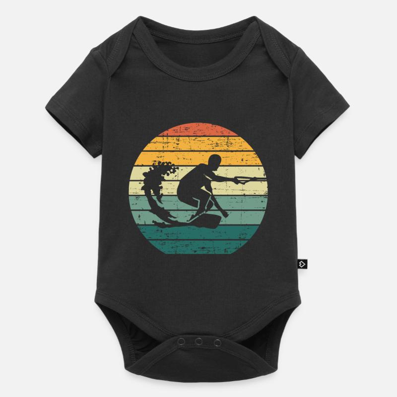 Rétro Wakeboard Wakeboard Wakeboard Wakeboard wakeboard - Body à manches courtes Premium Bébé - noir