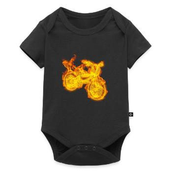 Fire Bmx Flames Bike bicycle - Baby Premium short-sleeve bodysuit - black - Front