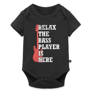 Bass bass guitarist - Baby Premium short-sleeve bodysuit - black - Front