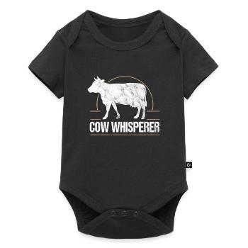Livestock Farmer Cow Farming Dairy Cow Whisperer - Baby Premium short-sleeve bodysuit - black - Front