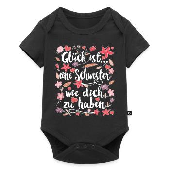 Beste Schwester - Baby Premium Kurzarmbody - Schwarz - Vorne