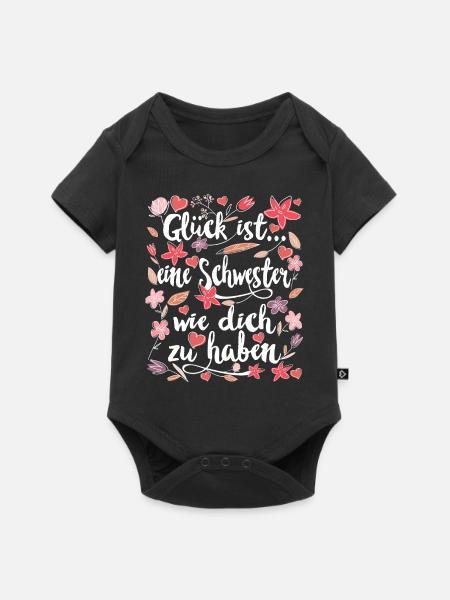 Beste Schwester - Baby Premium Kurzarmbody - Schwarz