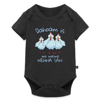 Dahoam is wo meine Hehna san - Baby Premium Kurzarmbody - Schwarz - Vorne