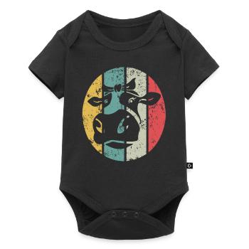 Dairy cow Farmer Farmer Farmer Cow Farm - Baby Premium short-sleeve bodysuit - black - Front