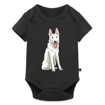 Berger suisse blanc - Body à manches courtes Premium Bébé - noir - Devant
