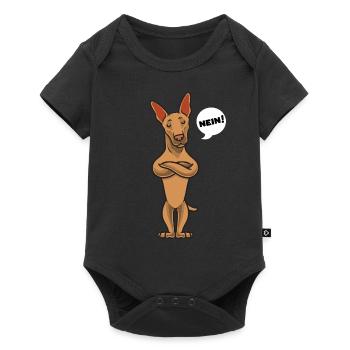Sturer Podenco Ibicenco Hund lustig Hundefan - Baby Premium Kurzarmbody - Schwarz - Vorne