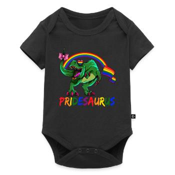 Pridesaurus Fierté Gay T-Rex Dino - Body à manches courtes Premium Bébé - noir - Devant