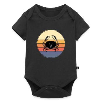 Krebs Sternzeichen Astrologie Sternbild - Baby Premium Kurzarmbody - Schwarz - Vorne