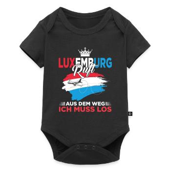 Luxemburg Luxemburgerin Luxemburger - Baby Premium Kurzarmbody - Schwarz - Vorne