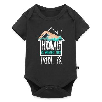 Swimming Swimmer Swim Home Is - Baby Premium short-sleeve bodysuit - black - Front