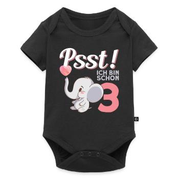Girls Children's Birthday 3rd Birthday - Baby Premium short-sleeve bodysuit - black - Front