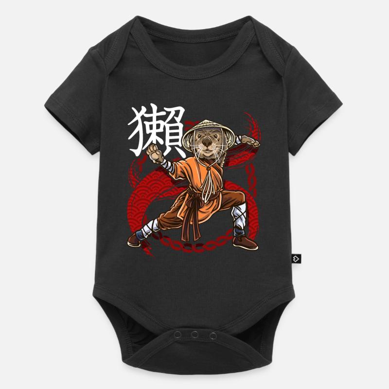 Les donjons du moine Otter - Body à manches courtes Premium Bébé - noir
