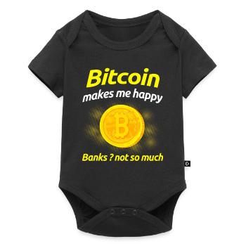 Bitcoin - Body à manches courtes Premium Bébé - noir - Devant