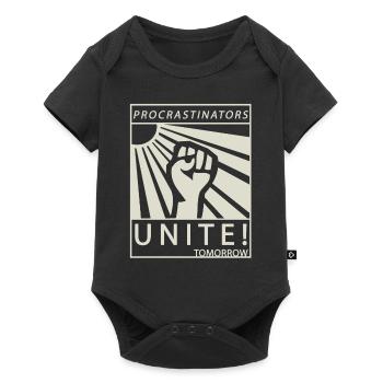 Procrastinators Unite Tomorrow Studenten Geschenk - Baby Premium Kurzarmbody - Schwarz - Vorne