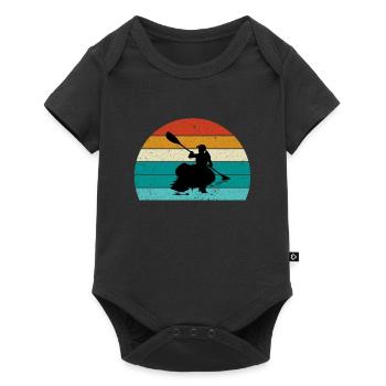 Whitewater Kayak Kayaking Retro Style Vintage Coloré - Body à manches courtes Premium Bébé - noir - Devant