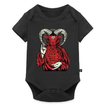 Satanische Rote Ziege Baphomet Goth - Baby Premium Kurzarmbody - Schwarz - Vorne