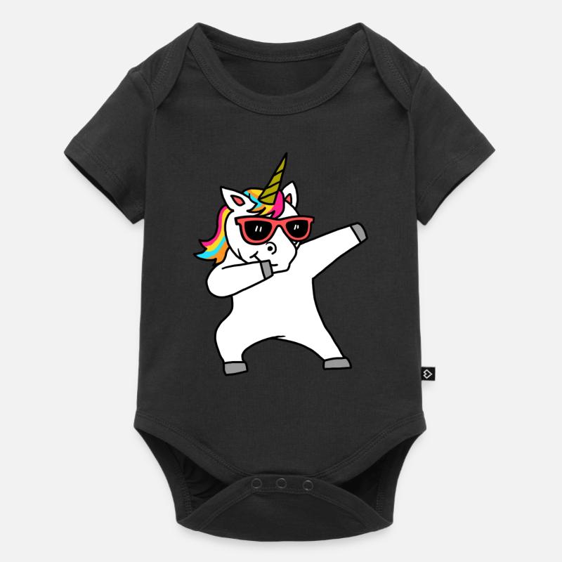 Dabbing Licorne Mignon - Body à manches courtes Premium Bébé - noir