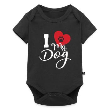 I love my dog - Baby Premium short-sleeve bodysuit - black - Front