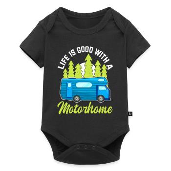 Camper Life is Good Motorhome Camping - Baby Premium short-sleeve bodysuit - black - Front