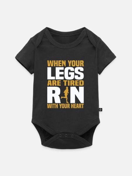Motivationssprüche - Baby Premium Kurzarmbody - Schwarz