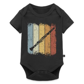Retro Clarinet Vintage Musician Clarinetist Music - Baby Premium short-sleeve bodysuit - black - Front