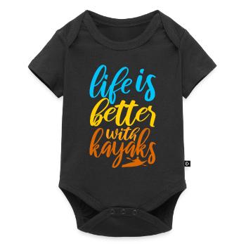 Life Is Better With Kayaks Kayak kayakers - Baby Premium short-sleeve bodysuit - black - Front