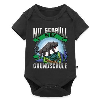 Schulkind Einschulung Panther - Baby Premium Kurzarmbody - Schwarz - Vorne