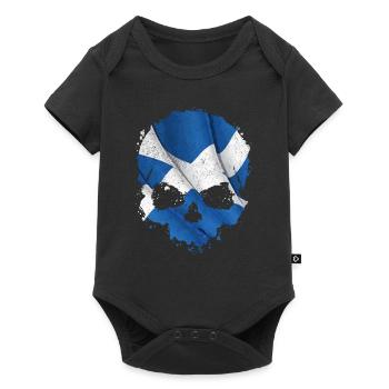 Ecosse drapeau crâne - Body à manches courtes Premium Bébé - noir - Devant