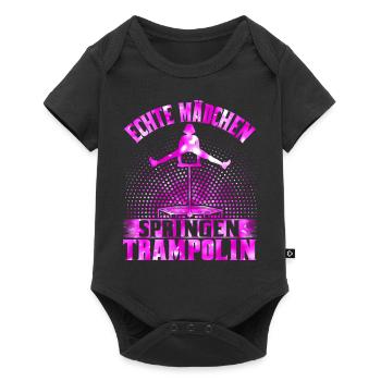 Jumping Fitness Trampolin - Baby Premium Kurzarmbody - Schwarz - Vorne