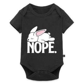 Nope Lazy Rabbit Funny Cute Rabbit Sleeping Rabbit - Body à manches courtes Premium Bébé - noir - Devant