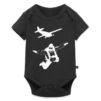 glider parachute drone - Body à manches courtes Premium Bébé - noir - Devant