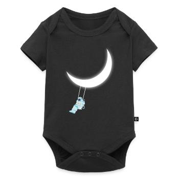 Astronaute swing lune - Body à manches courtes Premium Bébé - noir - Devant