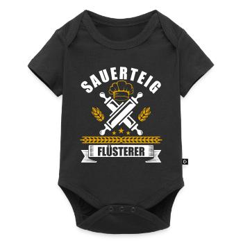 Sauerteig Flüsterer bäckerei beruf - Baby Premium Kurzarmbody - Schwarz - Vorne