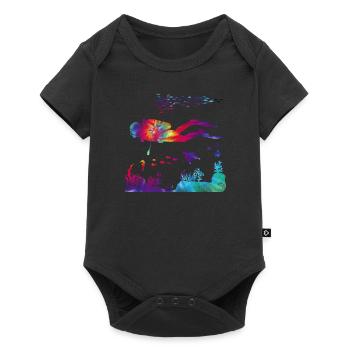 Scuba Diving Diver Girl Tie Dye - Body à manches courtes Premium Bébé - noir - Devant