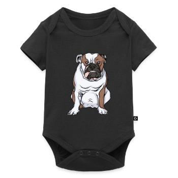 English Bulldog | Old English Bulldog - Body à manches courtes Premium Bébé - noir - Devant