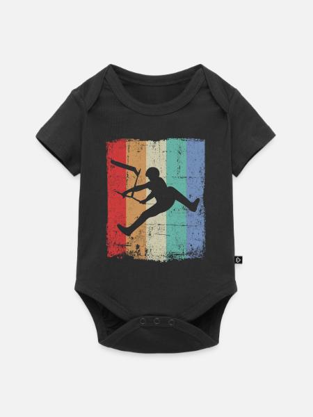 Stuntscooter Scooter Tretroller - Baby Premium Kurzarmbody - Schwarz
