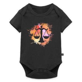 Waage Signe astrologique Horoscope Astrologie - Body à manches courtes Premium Bébé - noir - Devant