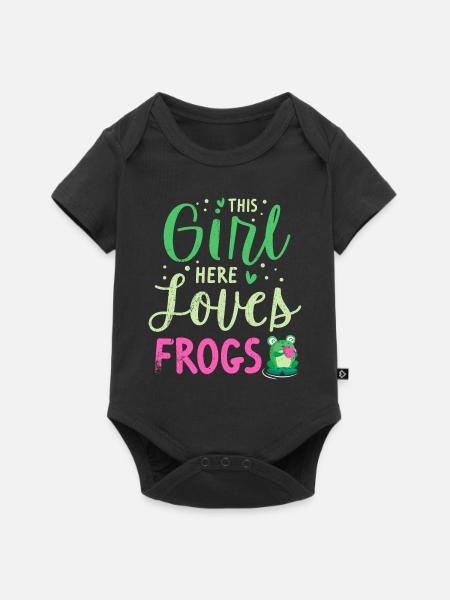 Frosch - Baby Premium Kurzarmbody - Schwarz