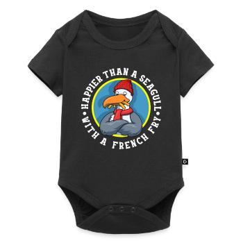 Seagull With A French Fry French Fries Gift - Baby Premium short-sleeve bodysuit - black - Front