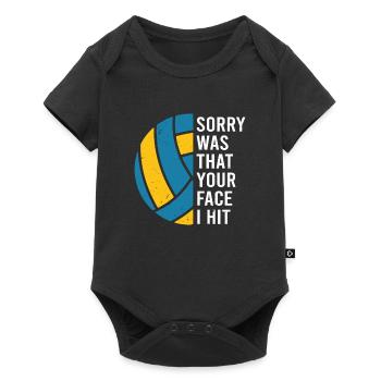 Your face I hit Volleyball Coach Hobby Ball - Baby Premium short-sleeve bodysuit - black - Front