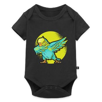 Perruche dabbing oiseau Nymphenssittich - Body à manches courtes Premium Bébé - noir - Devant
