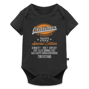 Oldtimer im Ruhestand 2022 Rentner Oldtimer - Baby Premium Kurzarmbody - Schwarz - Vorne