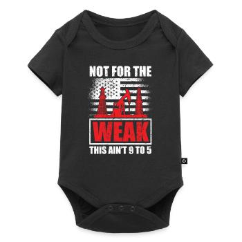 Nicht Für Den Schwachen Ölfeldöl-Rig-Rock-Oilman - Baby Premium Kurzarmbody - Schwarz - Vorne