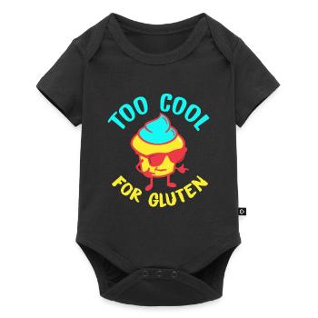 Too Cool For Gluten - Gluten-free saying - Baby Premium short-sleeve bodysuit - black - Front