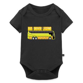 bus buses bus driver travel heartbeat travel holiday - Baby Premium short-sleeve bodysuit - black - Front
